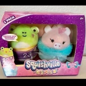 Squishville PHILIPPE FROG and ELIZABETH UNICORN Set